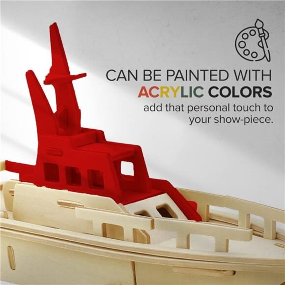 Hands Craft DIY 3D Wooden Puzzle – 6 Assorted Transportation Bundle Pack Set - Picture 5 of 16